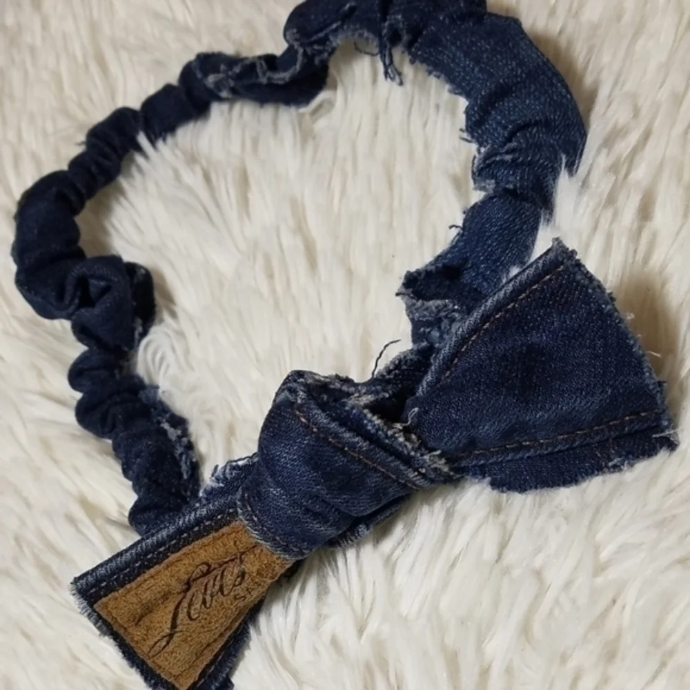 Tasty Raw Edge Denim HEADBANZ- 
